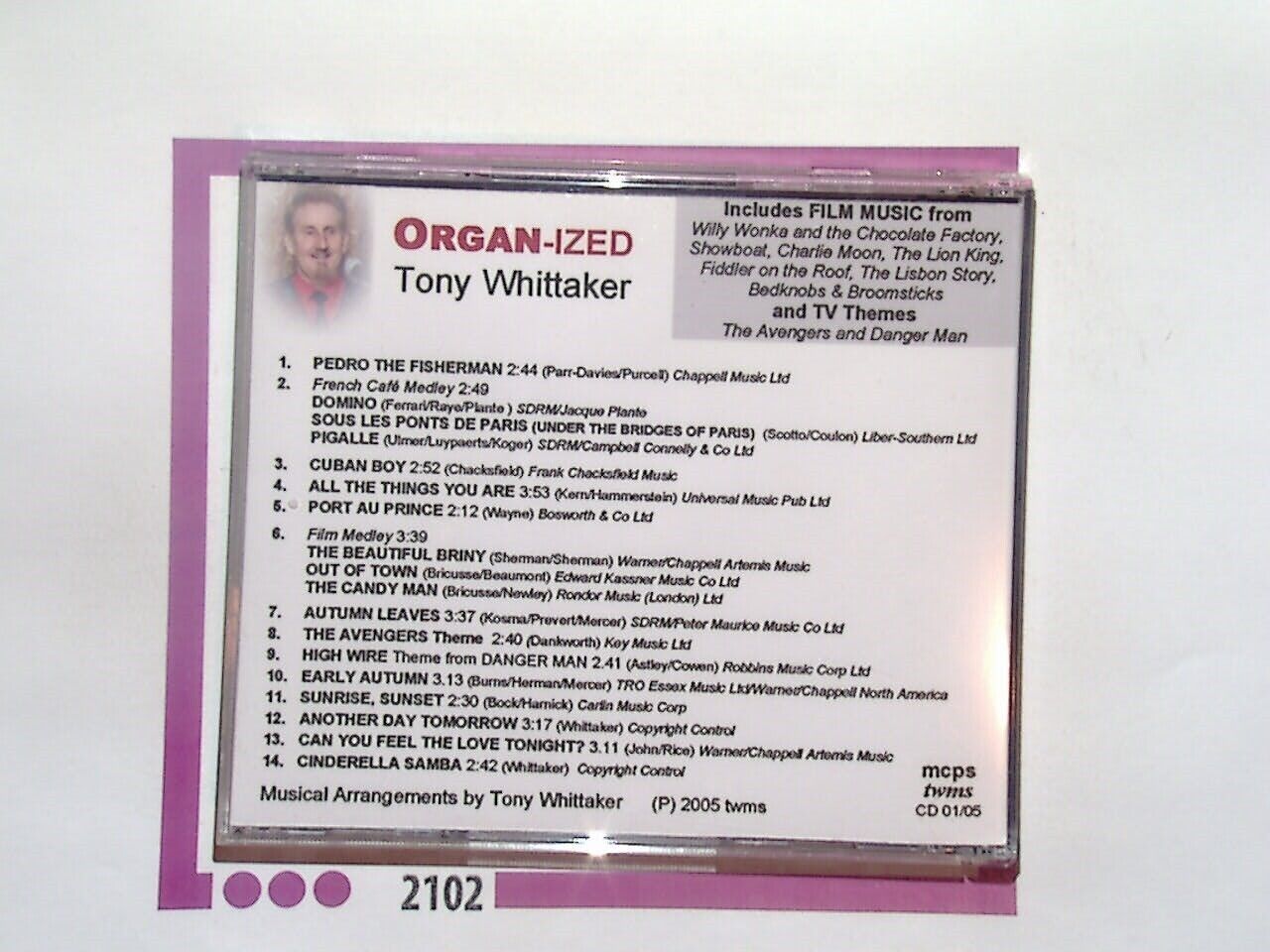 Tony Whittaker	Organ-ized CD Mint
