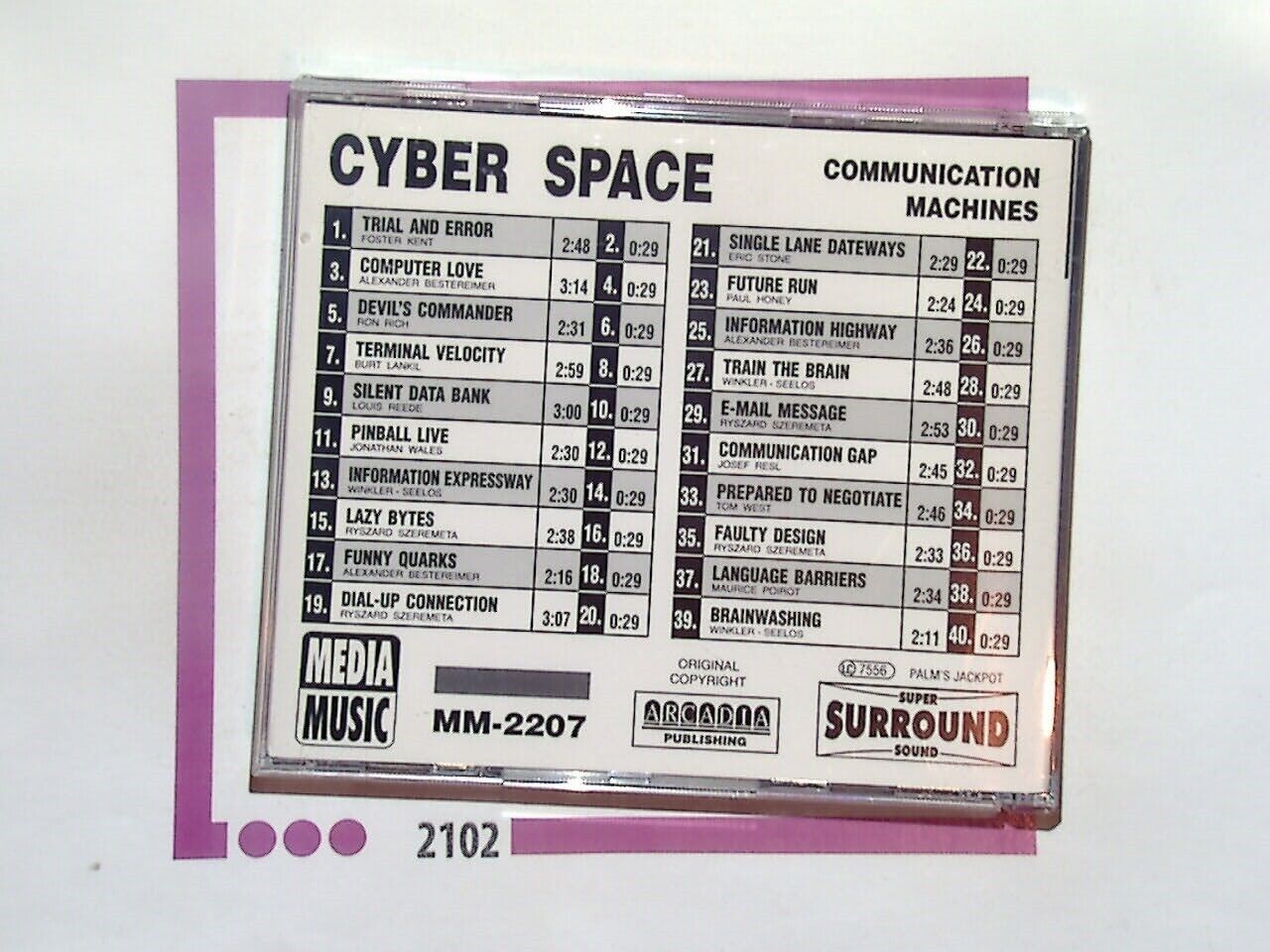 Media Music	MM-2207 Cyber Space Communication Machine Production Music CD VGC