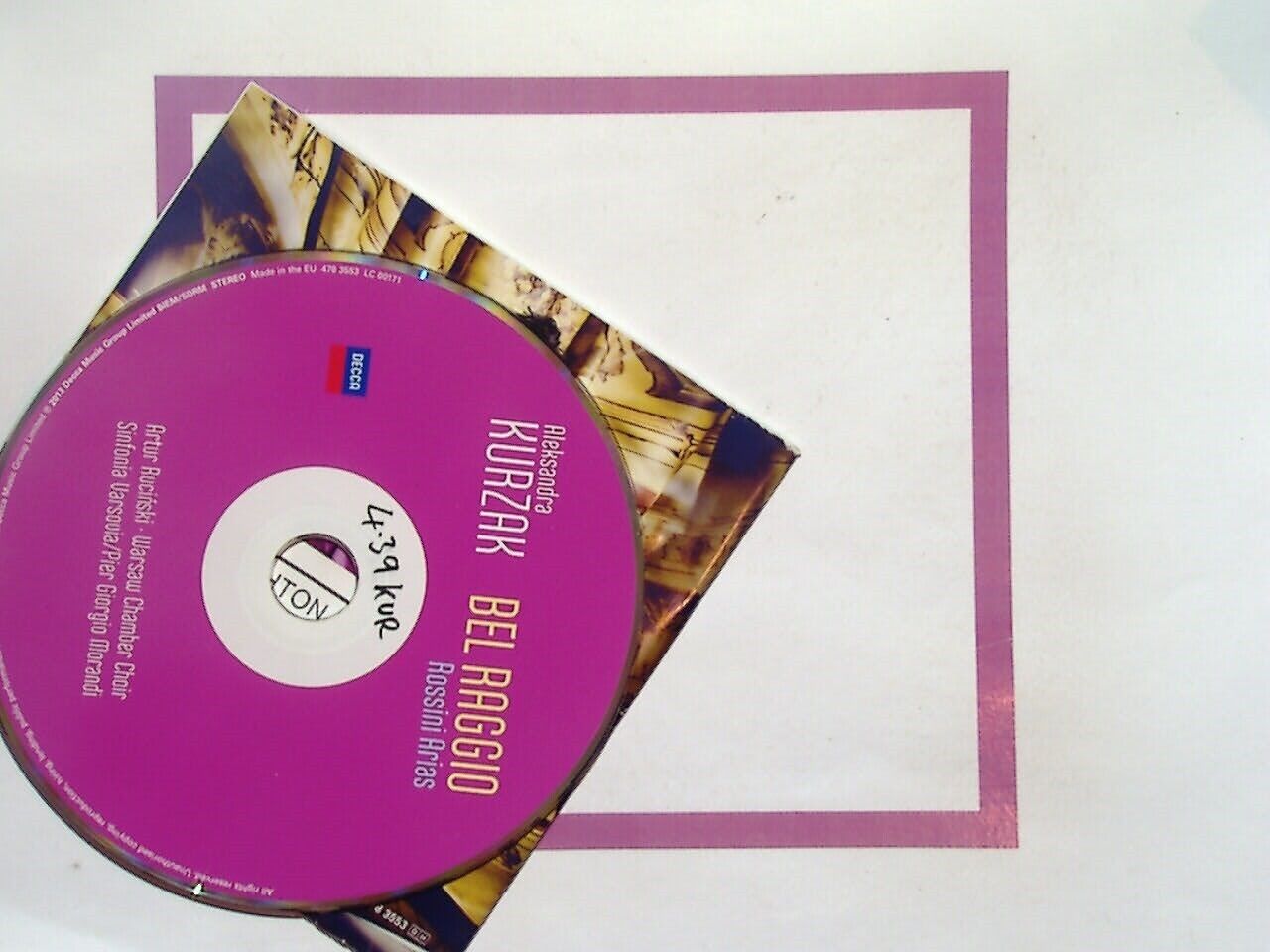 Pier Giorgio Morandi - Bel Raggio	 CD VGC Ex-Library