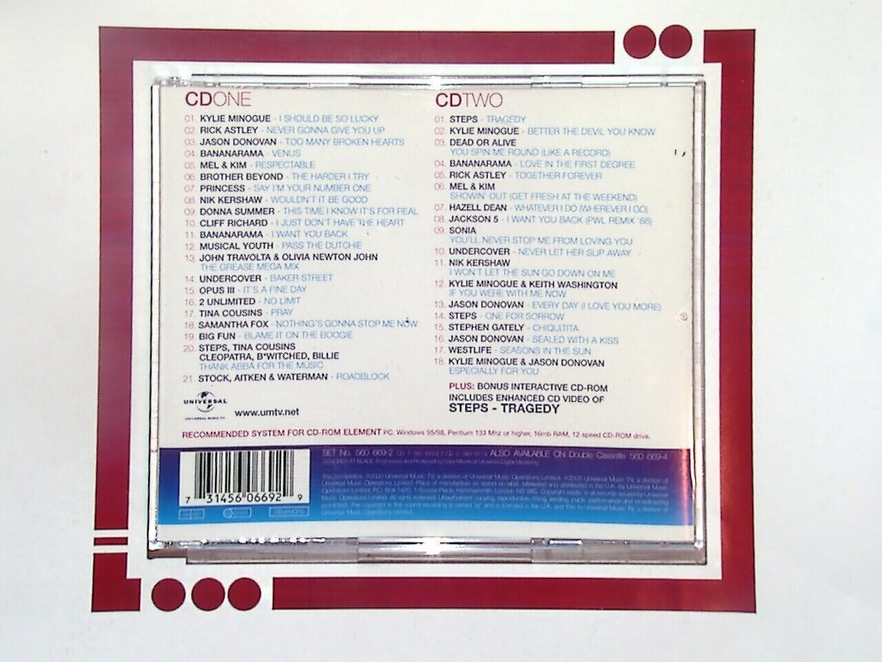 The Hit Factory: Pete Waterman's Greatest Hits 2CD VGC