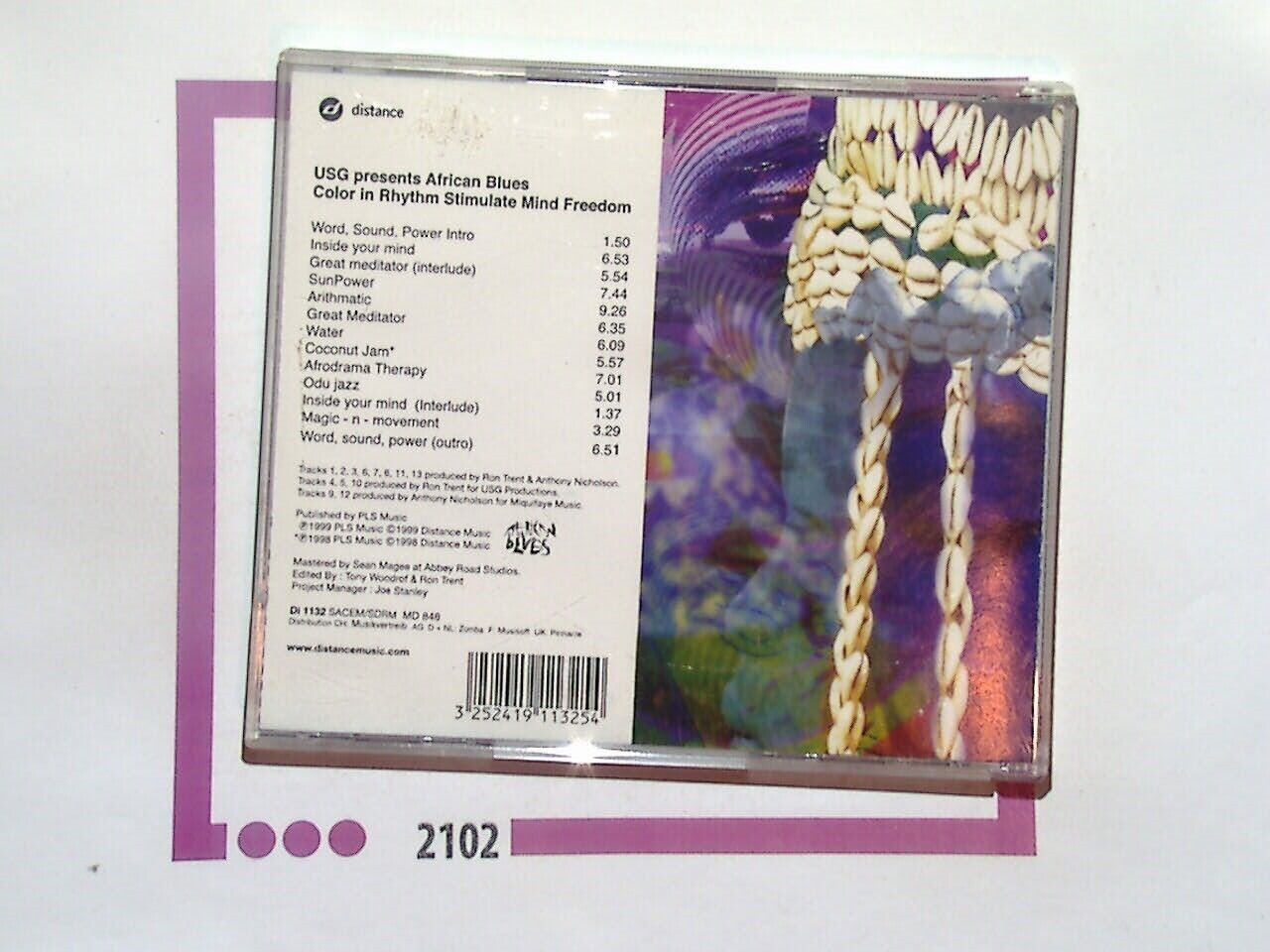 USG Presents African Blues: Color in Rhythm Stimulate Mind Freedom	CD VGC