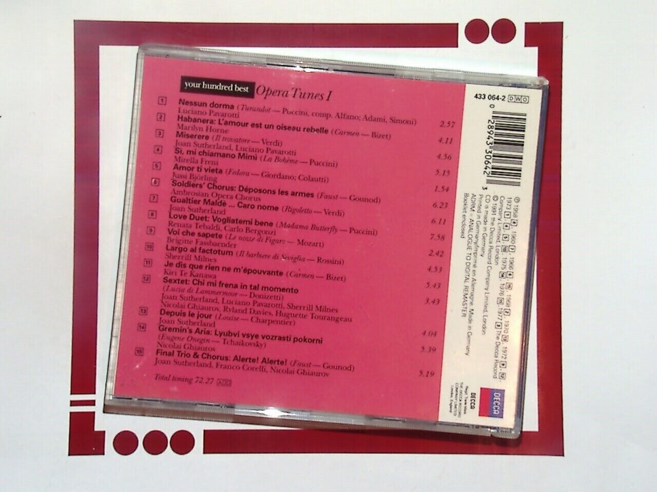 Your Hundred Best Opera Tunes CD Mint