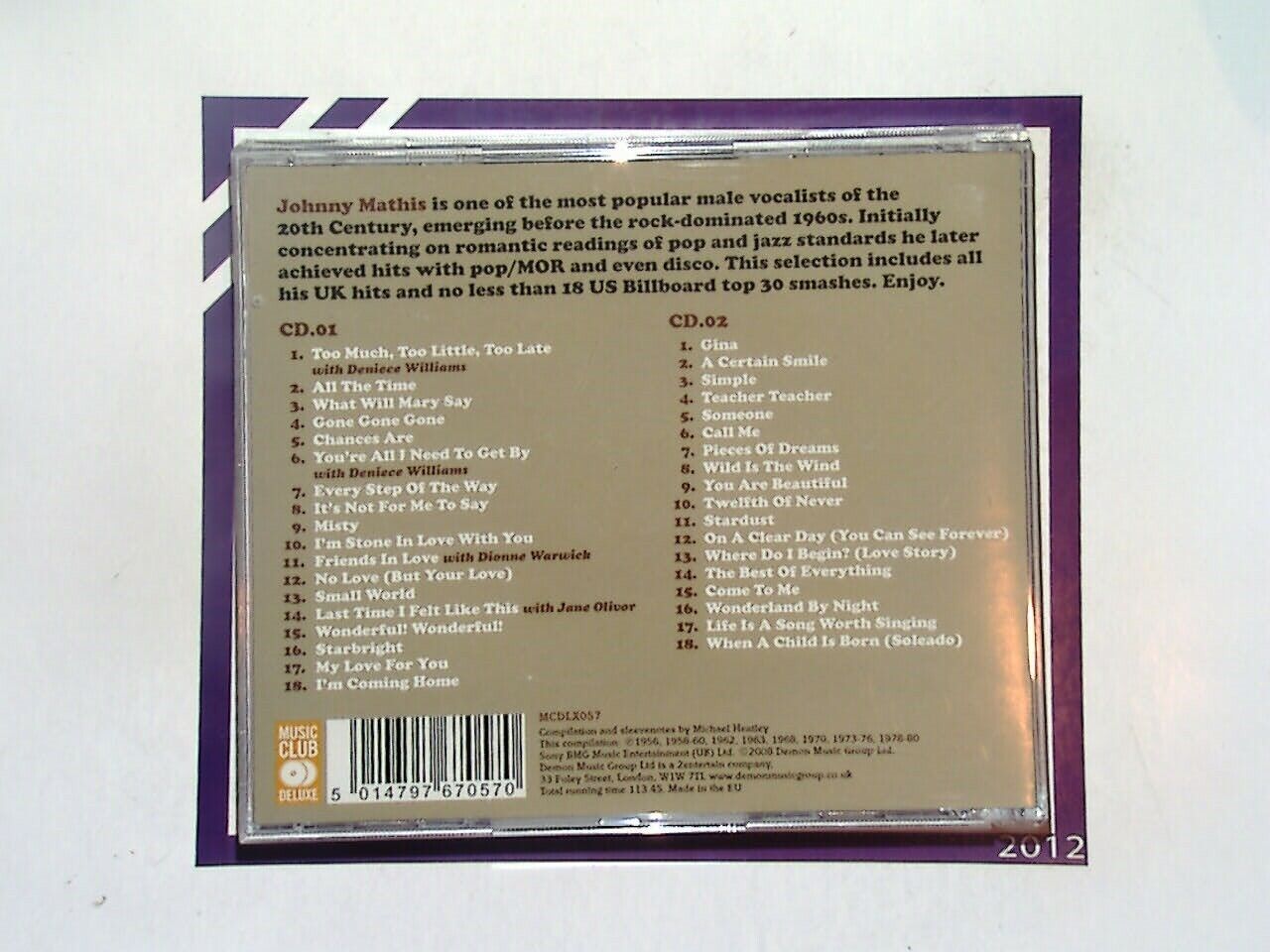 Misty: The Best of Johnny Mathis  CD Mint