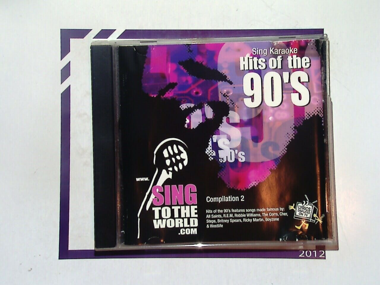 Sing To The World Karaoke - Karaoke Hits Of The 90s Vol 2 CD Nr Mint