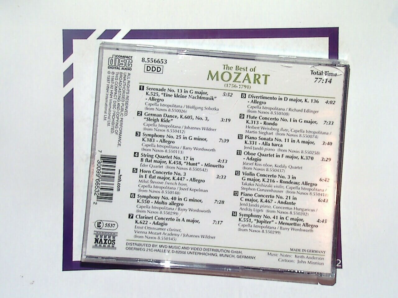 Various -	The Best of Mozart CD VGC