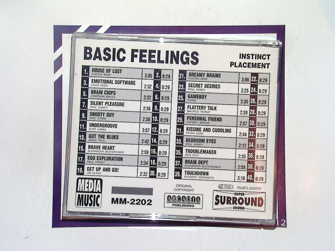 Media Music	Basic Feelings - Instinct Placement MM-2202 Production CD Mint