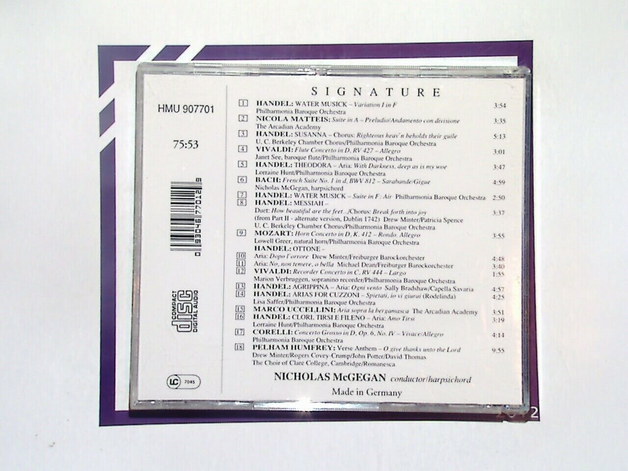 Signature - A Portrait of Nicholas Mcgegam CD VGC