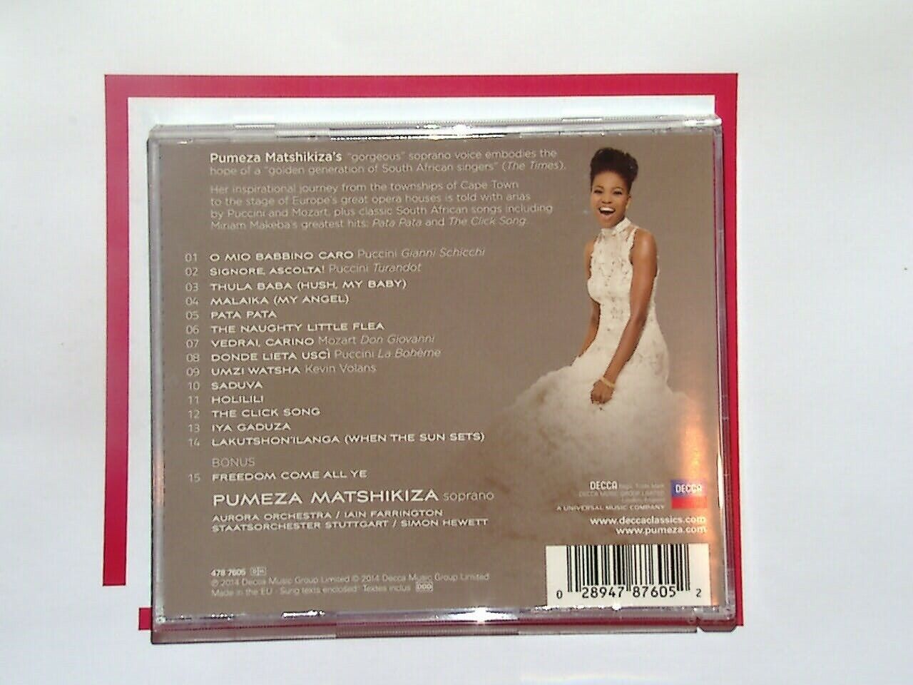 Pumeza Matshikiza	Voice Of Hope CD Mint