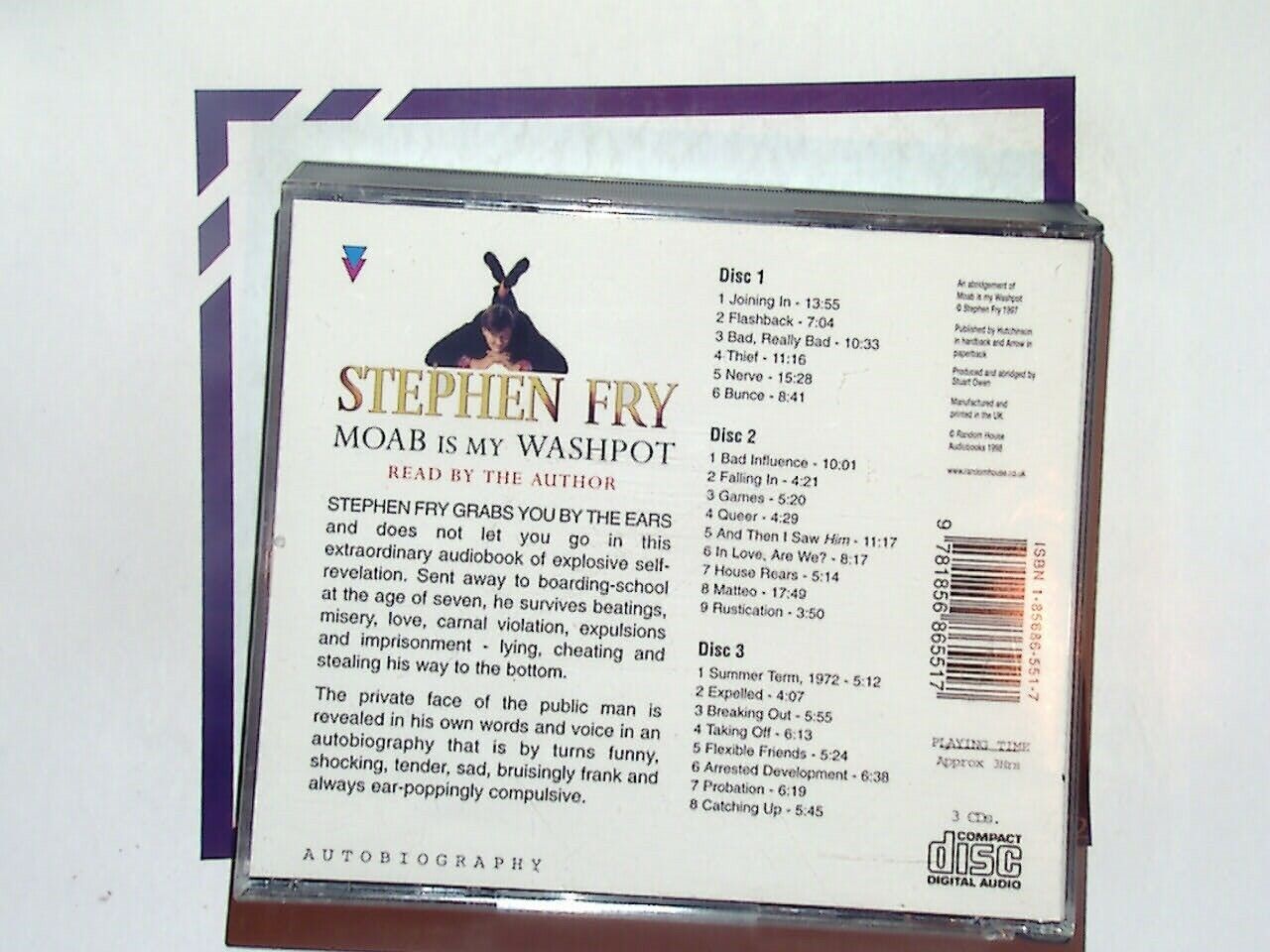 Stephen Fry	Moab Is My Washpot Audio 3CD Nr Mint