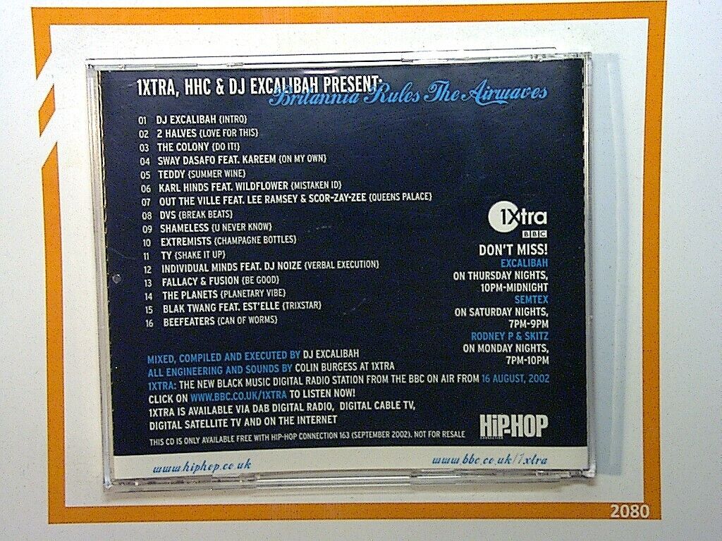1Xtra, HHC and DJ Excalibah Present	Britannia Rules The Airwaves CD VGC