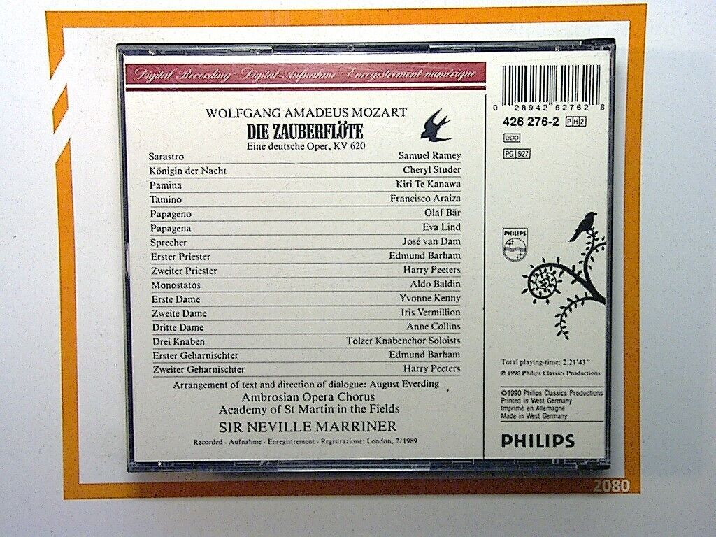 Wolfgang Amadeus Mozart - Mozart: Die Zauberflöte (1990) 2CD Nr Mint
