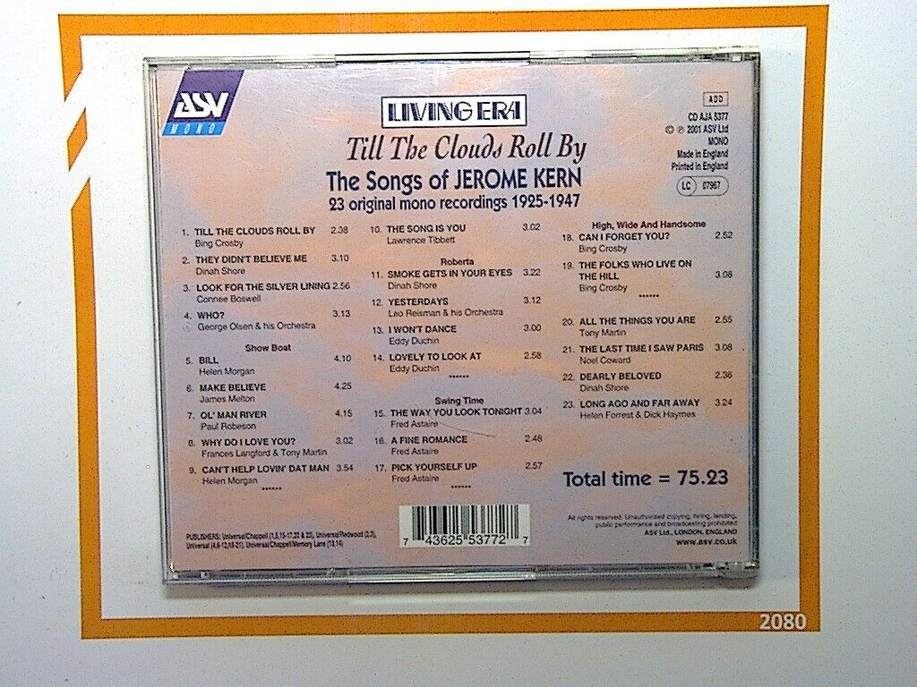 Till The Clouds Roll By - The Songs Of Jerome Kern CD Nr Mint