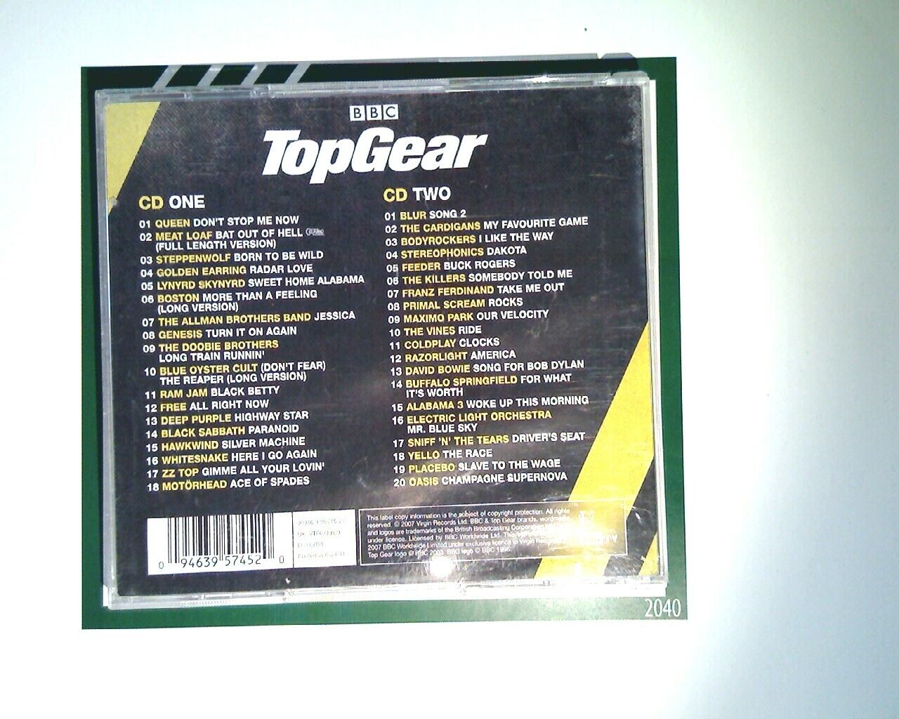 Various Artists	Top Gear Anthems 2CD VGC