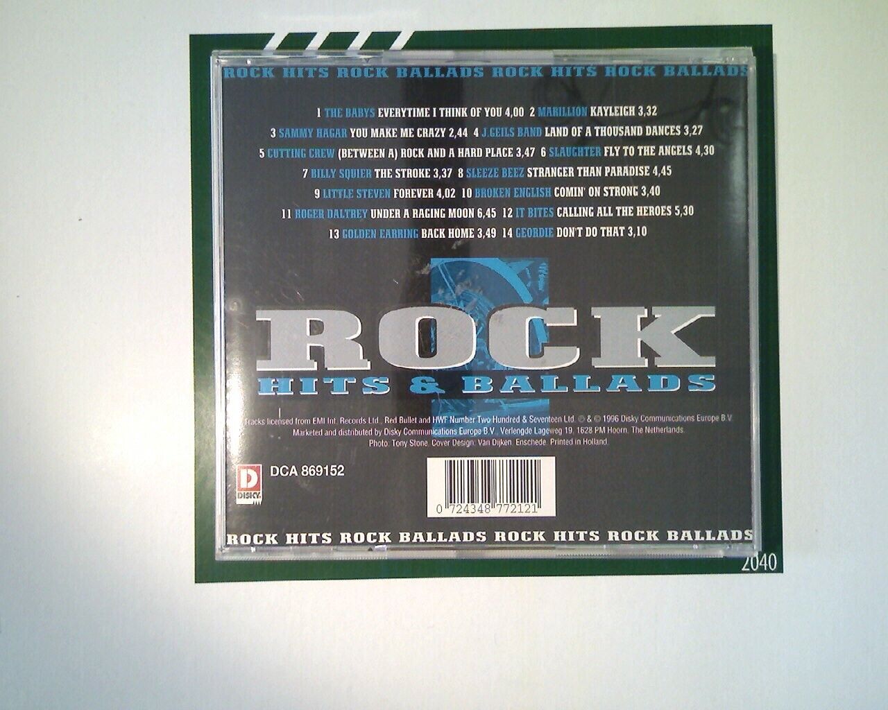 Various Artists	Rock Hits & Ballads Volume 3 CD VGC