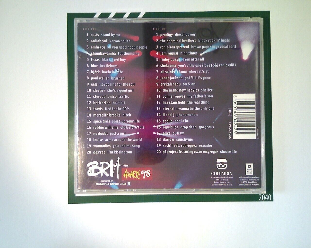 Various Artists : Brits 98 CD VGC