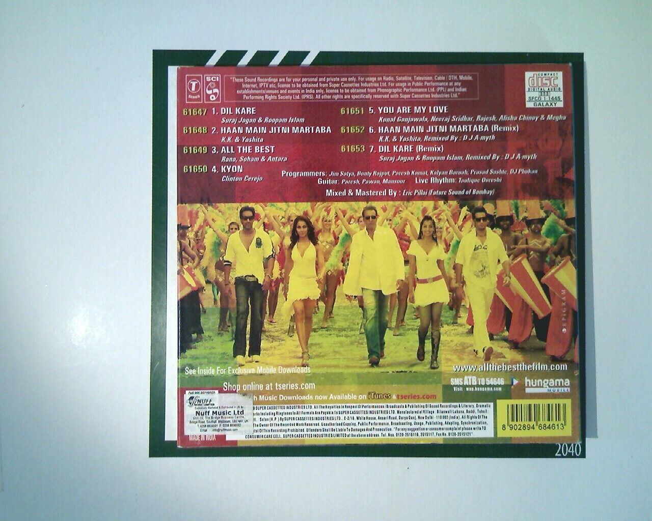 Original Bollywood Soundtrack	All The Best CD VGC