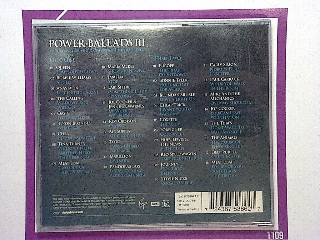 Power Ballads Vol.3: the Greatest Driving Anthems in the World... Ever! CD NM