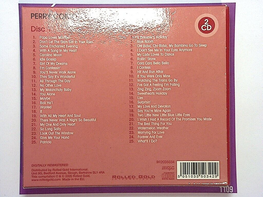Perry Como	50 Original Recordings 2CD Nr Mint