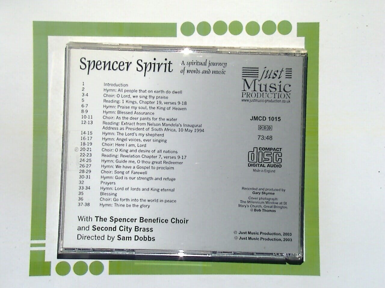 The Spencer Benefice Choir Second City Brass	Spencer Spirit CD Nr Mint
