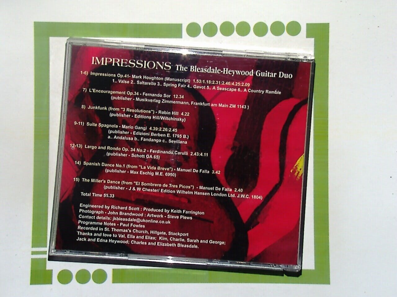 The Bleasdale-Heywood Guitar Duo	Impressions CD Nr Mint
