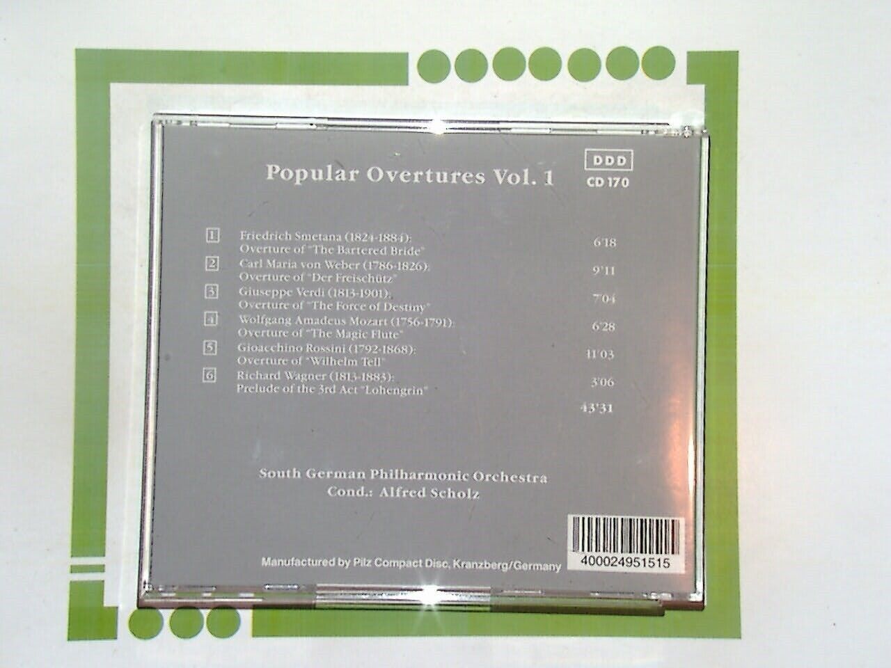 Vienna Master Series	Popular Overtures Vol.1 CD Mint