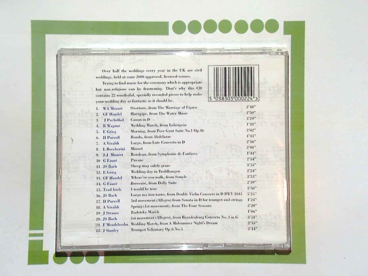 Music for a Civil Wedding Vol. 2  CD Mint