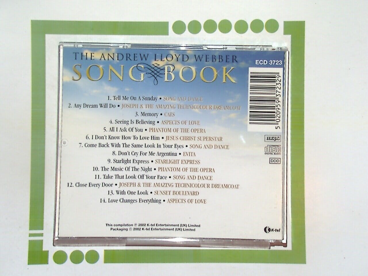 The LPO and Singers	The Andrew Lloyd Webber Songbook  CD Mint