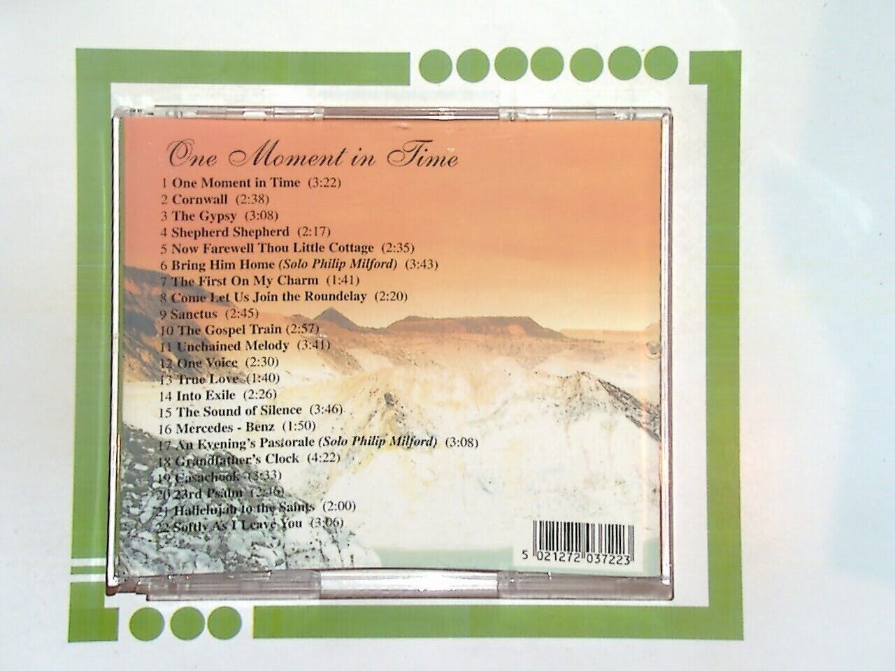 St. Austell Male Voice Choir 	One Moment In Time CD VGC