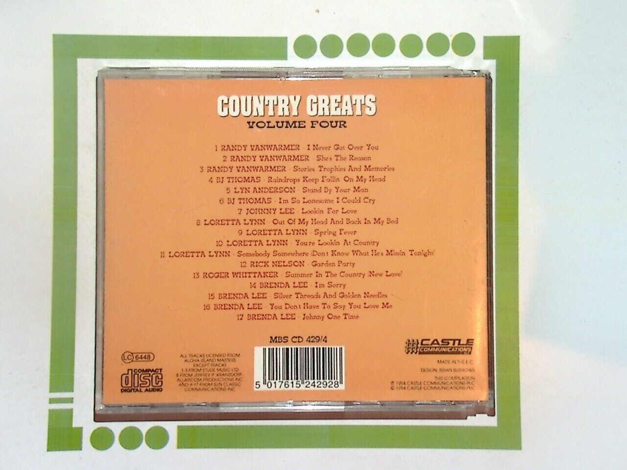 various - Country Greats Volume 4	 CD VGC