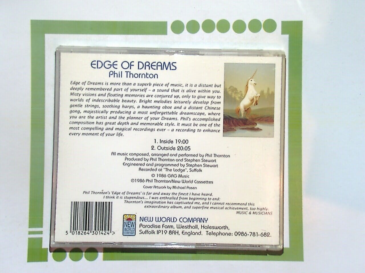 Phil Thornton	Edge of Dreams CD VGC