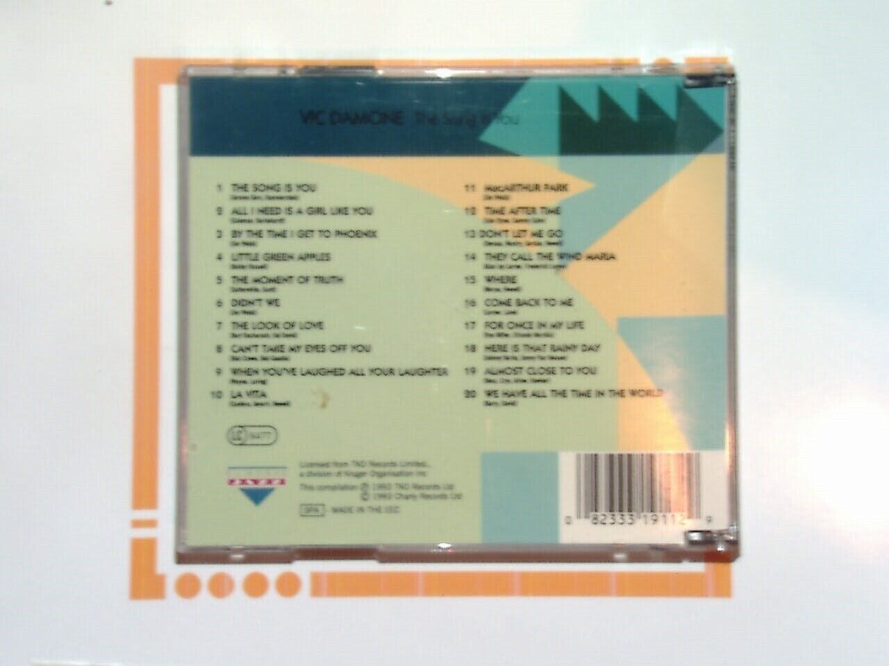 Vic Damone	The Song Is you CD Mint