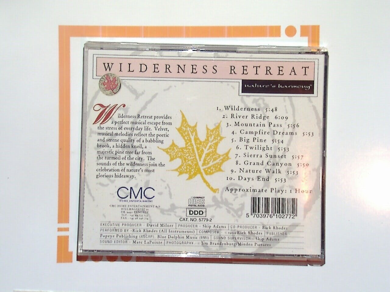 Rick Rhodes	Wilderness Retreat Natures Harmony CD Nr Mint