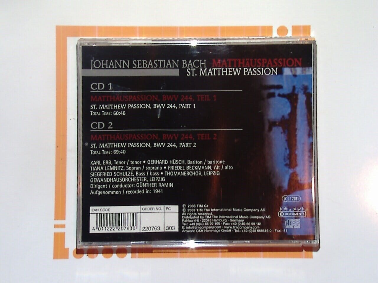 Various	- The complete St Matthew Passion  2CD Mint
