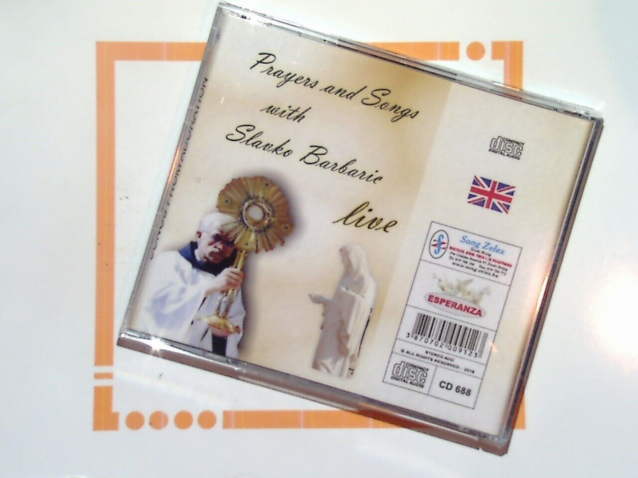 Slavko Barbarie	- Songs From Adoration  Live CD Mint