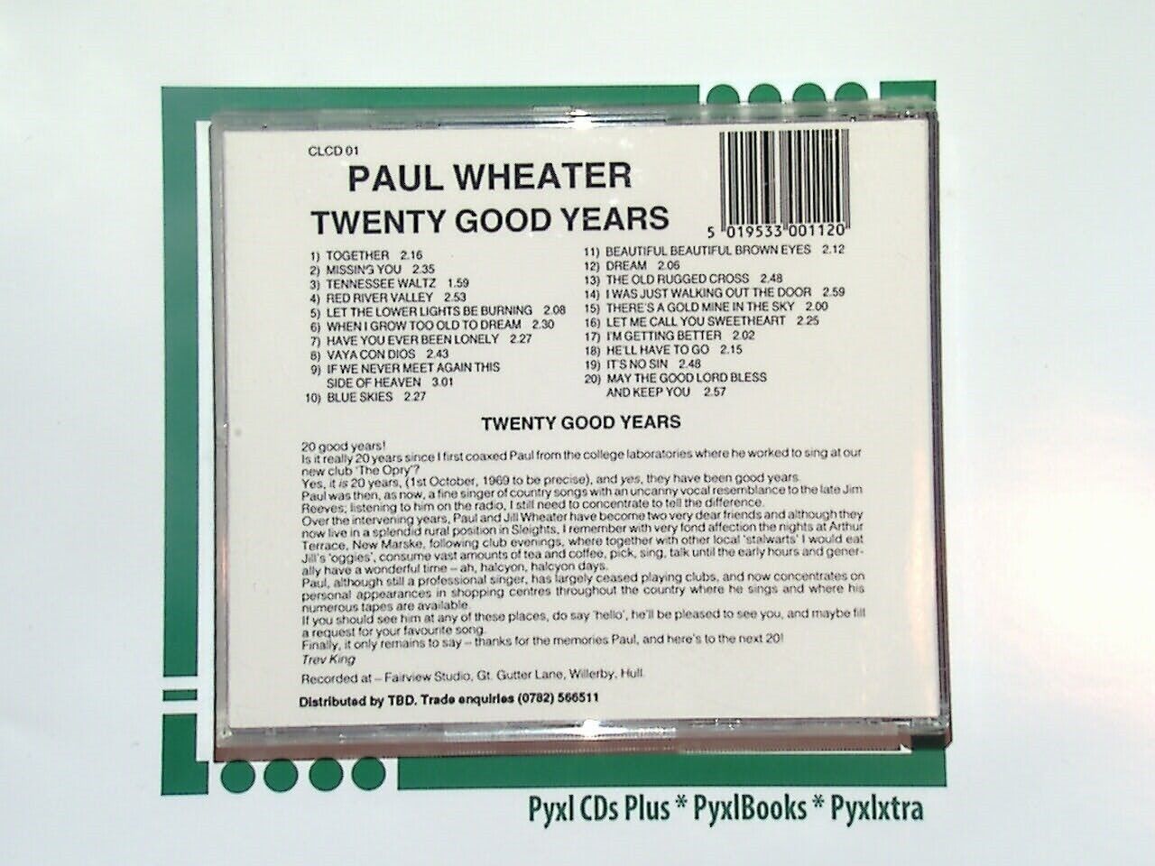 Paul Wheater  - Twenty Good Years CD Mint
