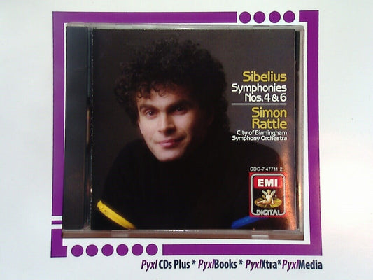 Simon Rattle	Sibelius  Symphonies 4 & 6 CD Mint