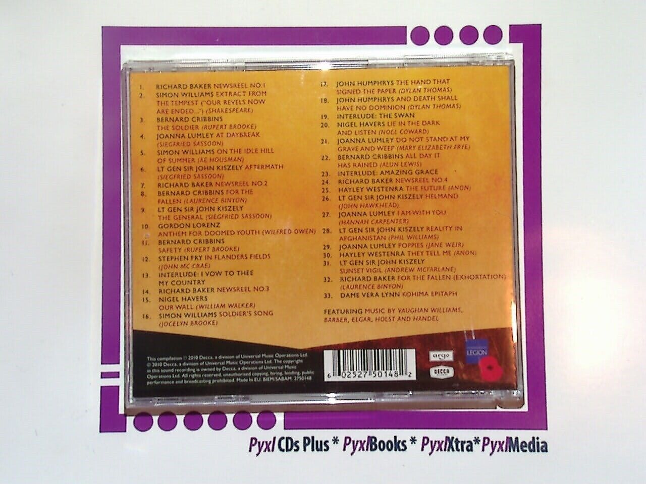 Various - We Will Remember Them  (words & Music For Remembrance) CD Mint