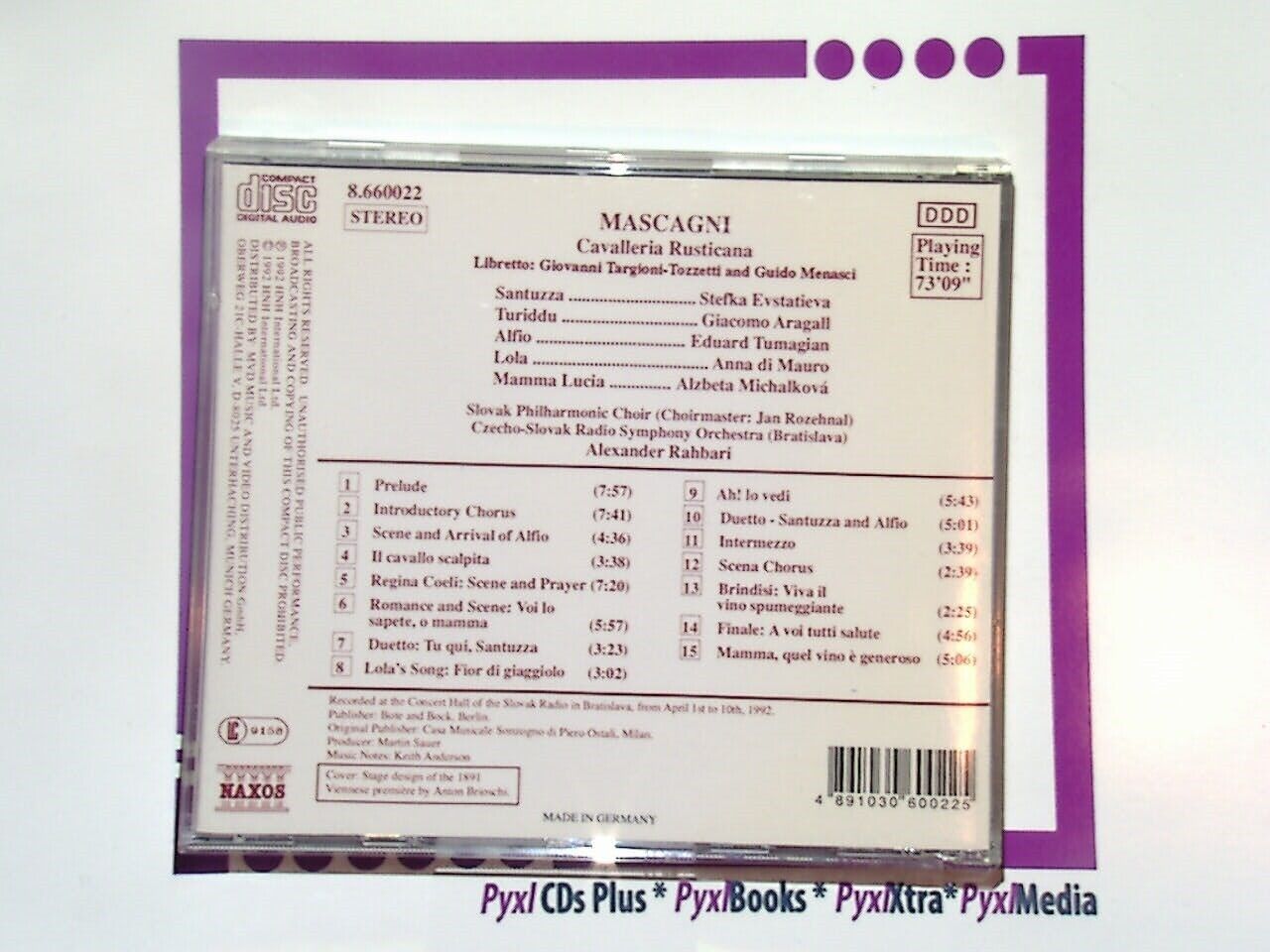 Pietro Mascagni - Cavalleria Rusticana (Highlights 1993) CD Mint