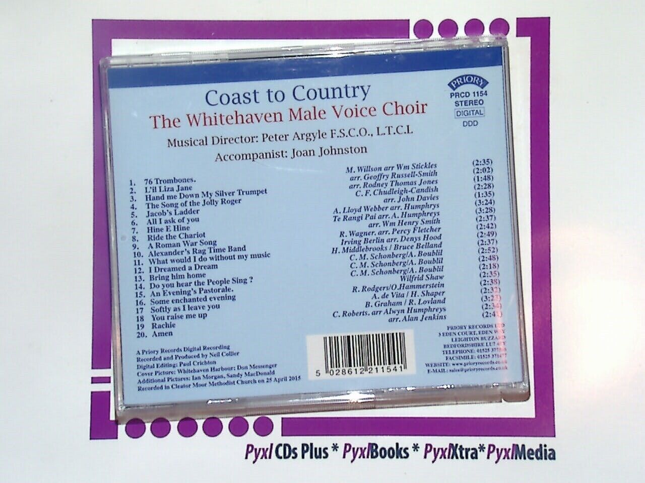 The Whitehaven Male Voice Choir - Coast To Country  CD Mint