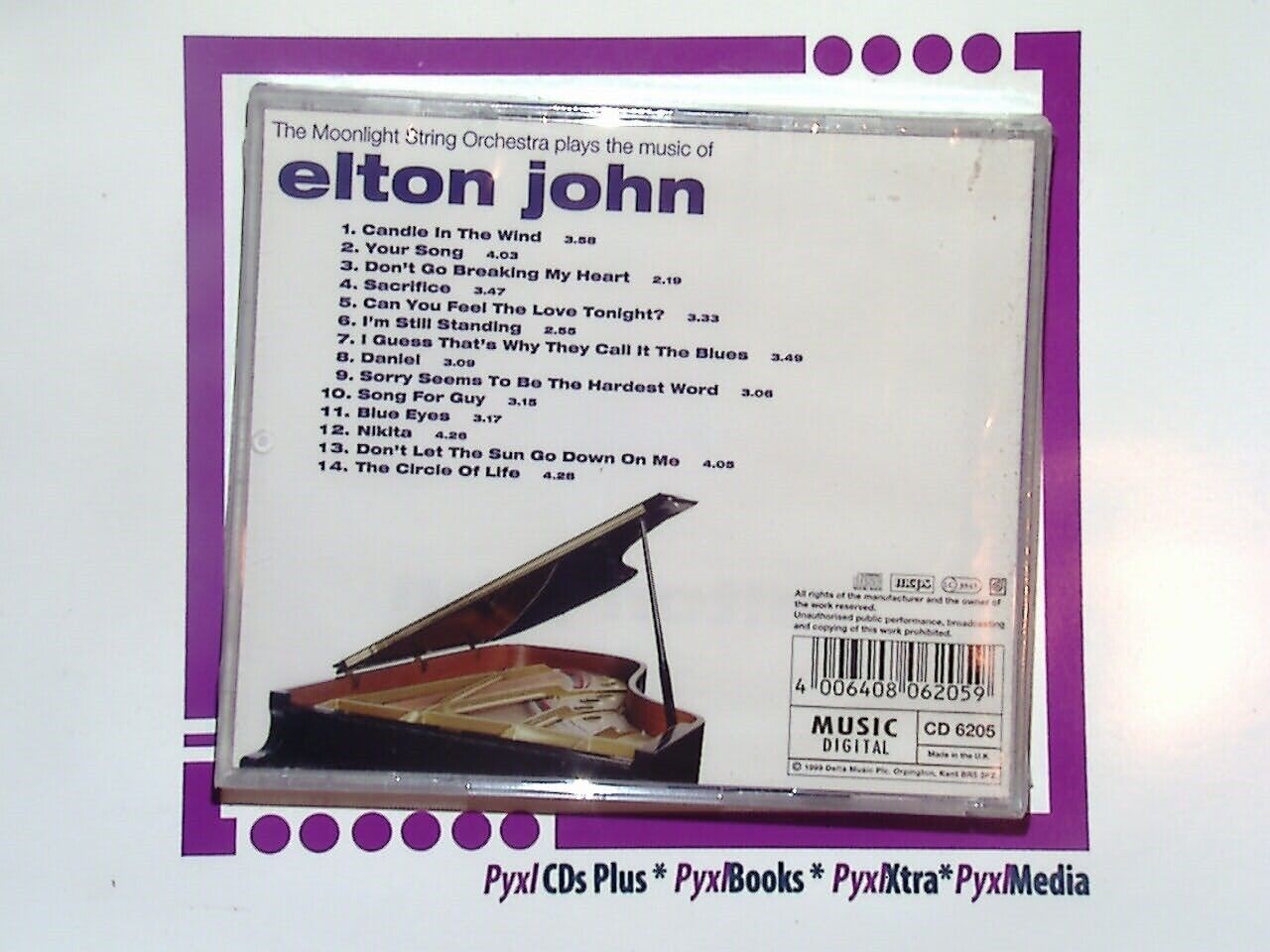 The Moonlight String Orchestra Plays the Music of Elton John Elton CD New