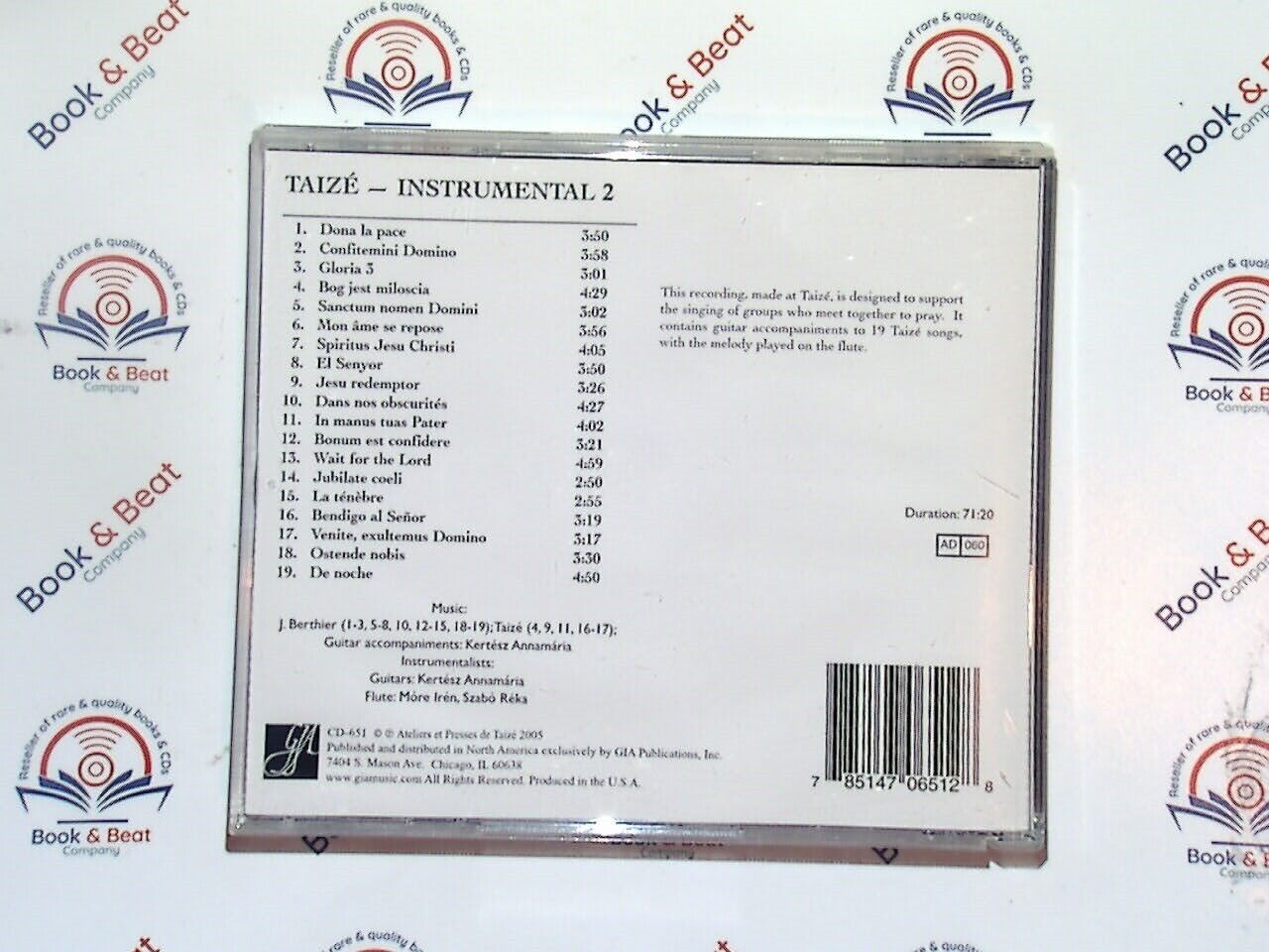 Taize - Instrumental, Vol. 2 (Kartesz Annamaria) CD Nr Mint