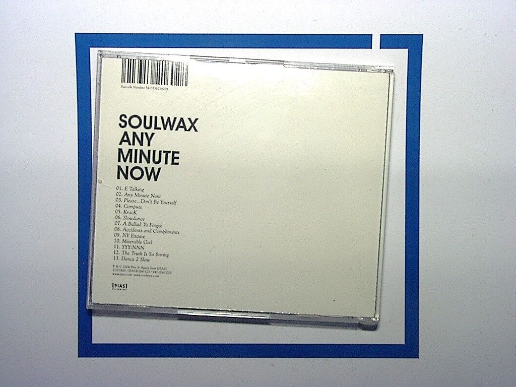 Soulwax - Any Minute Now (2004) CD Mint