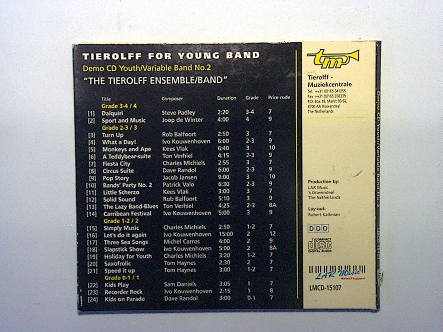 Tierolff For Young Band Demo CD