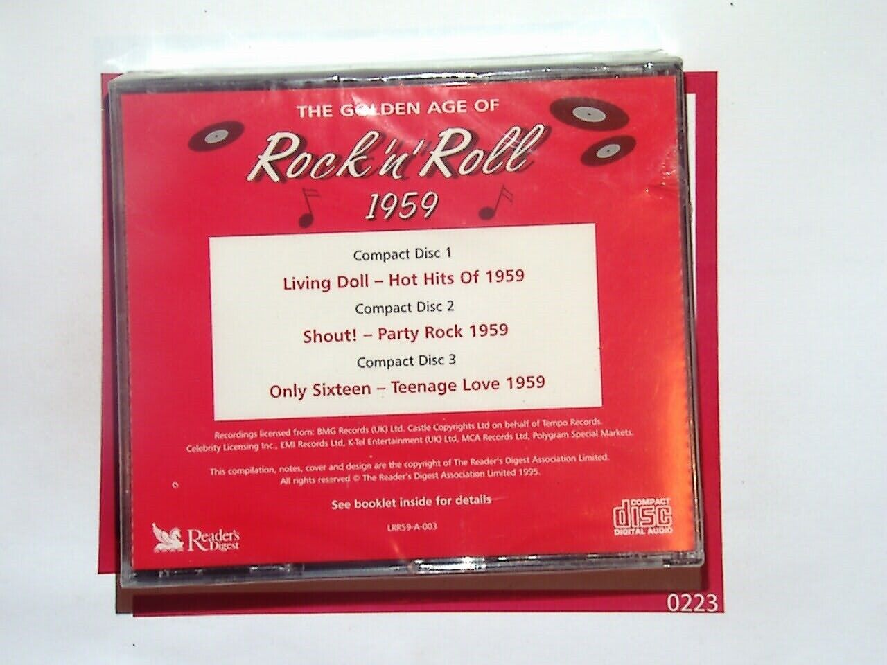 Reader's Digest 	The Golden Age of Rock 'n' Roll 1959 3Cd New & Factory sealed