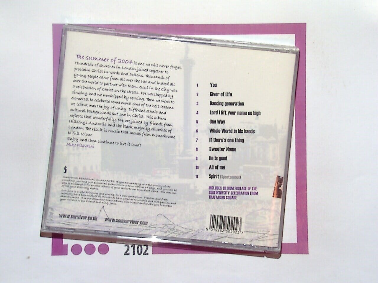 Soul Survivor	2004 Living Loud CD VGC