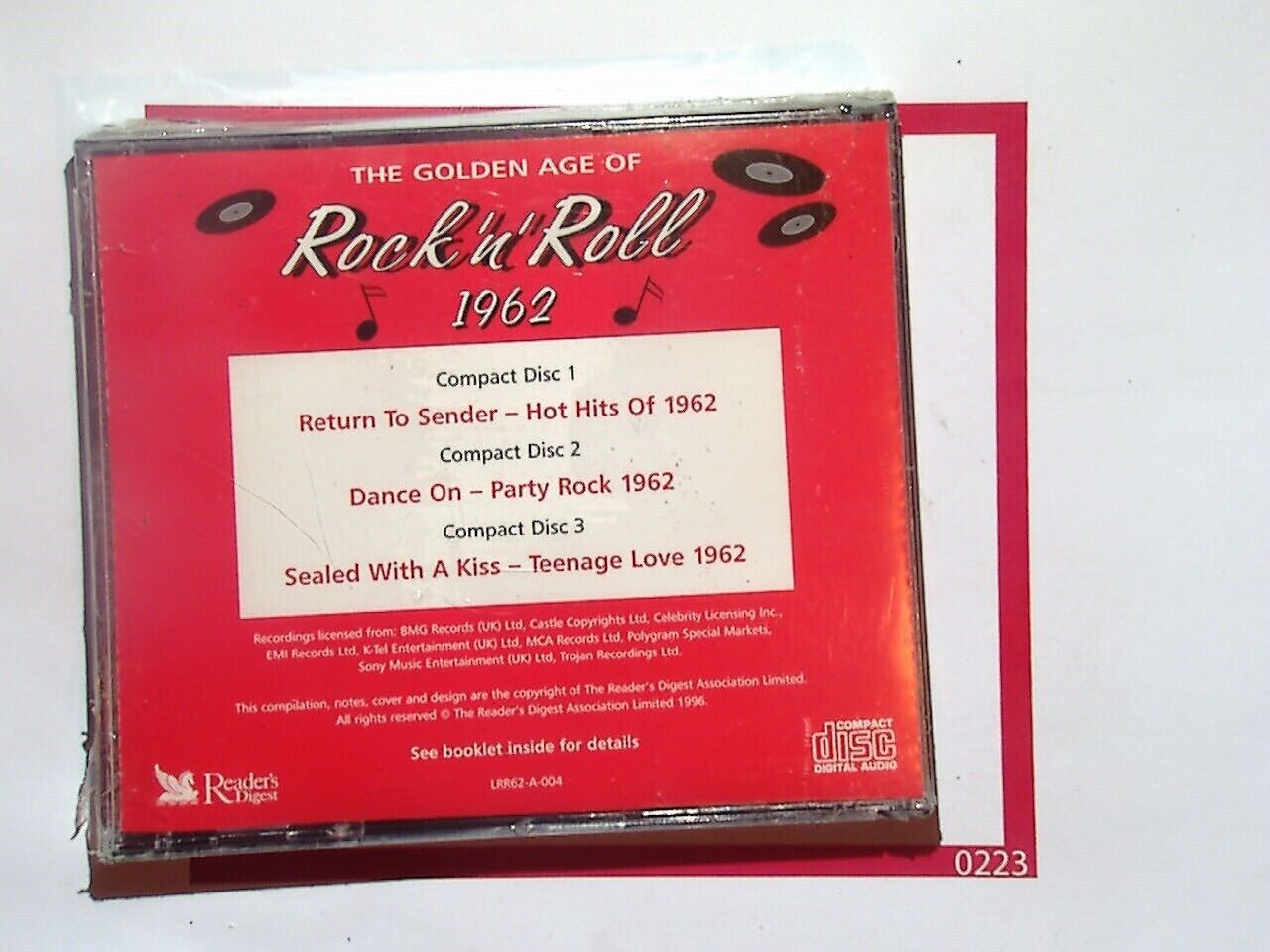 Reader's Digest 	The Golden Age of Rock 'n' Roll 1962 3Cd New & Factory sealed