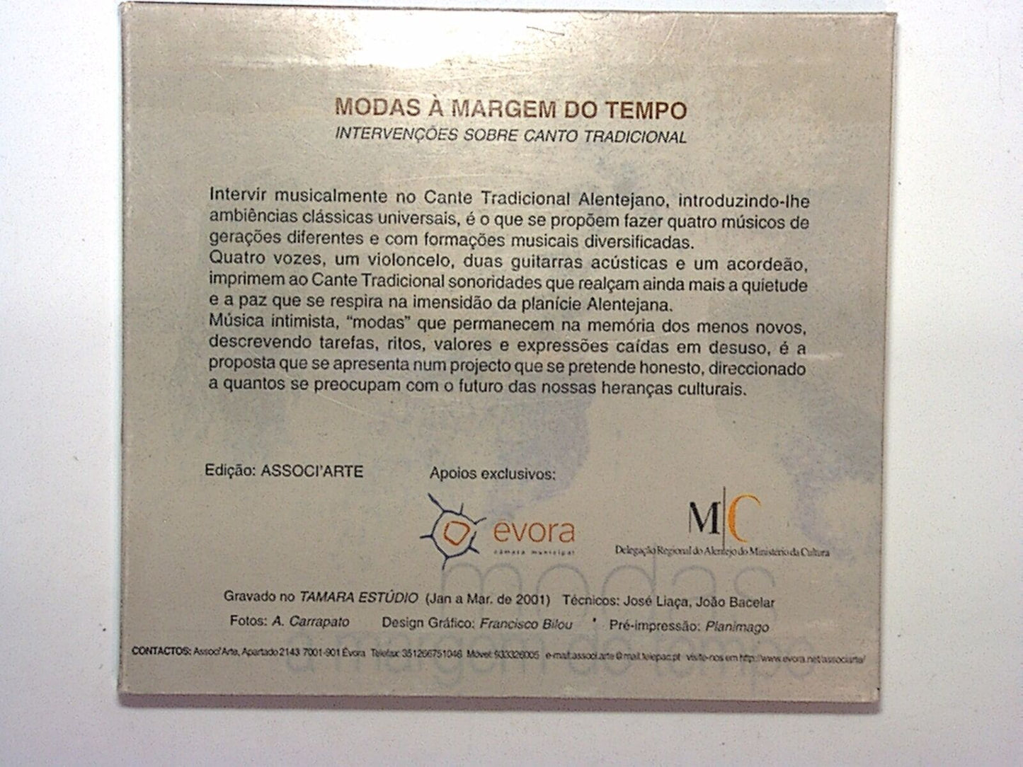 Modas - A Margem Do tempo CD Mint CD