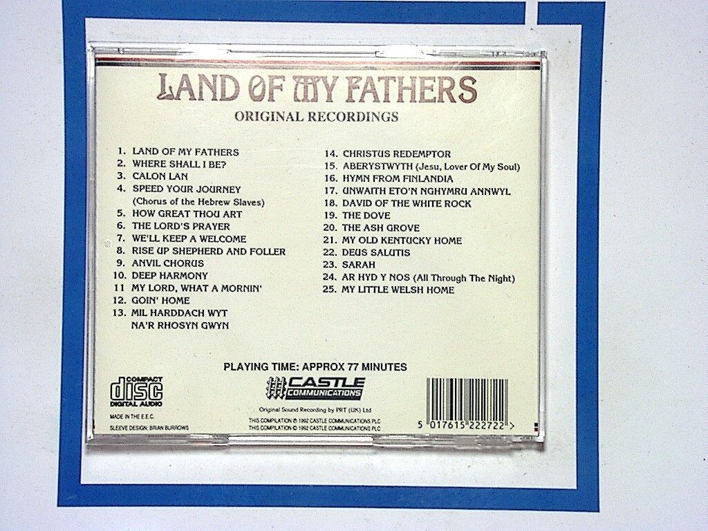 Various Artists - Land Of My Fathers (Welsh Choral Classics) (CD 1992) Mint