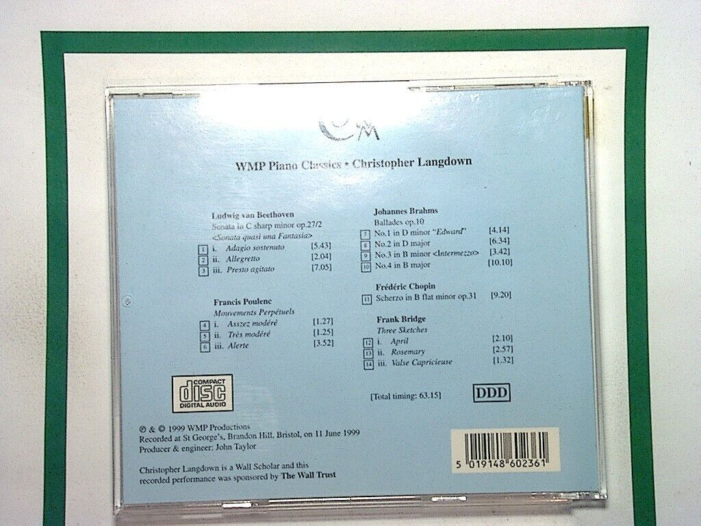 WMP Piano Classics	Christopher Langdown CD Nr Mint