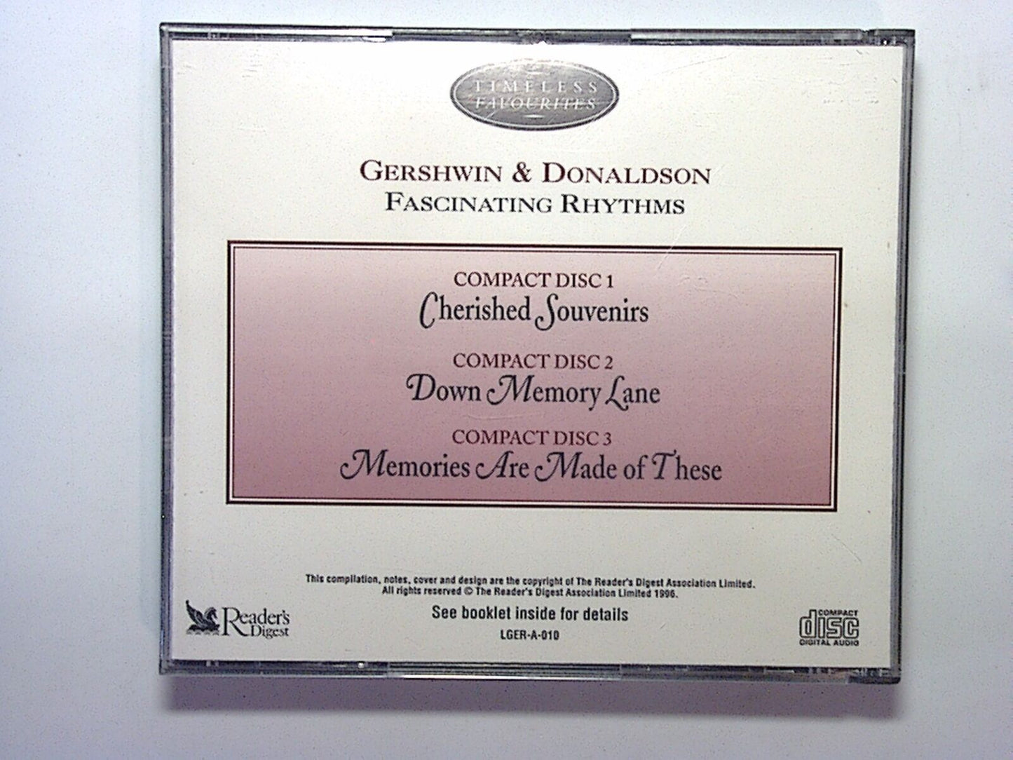 Reader's Digest Gershwin & Donaldson CD Fascinating Rhythms Mint